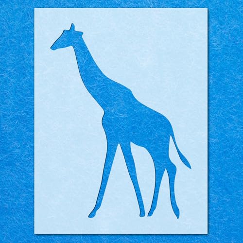Schablone Giraffe, wilder Zoo: Mylar-Airbrush-Wandkunst, Malerei, Basteln, DIY-A6-Schablone, Designgröße (90 mm, 65 mm) von LAZER NINJA