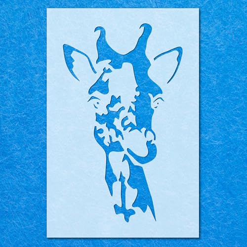 Schablone Giraffe 01, Mylar-Airbrush-Malerei, Wandkunst, Handwerk von LAZER NINJA
