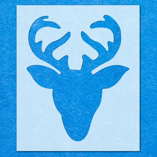 Schablone Hirsch Rentier Hirsch: Mylar Airbrush Wandkunst Malerei Handwerk 2| DIY-A1 Schablone – Designgröße (685 mm, 555 mm) von LAZER NINJA