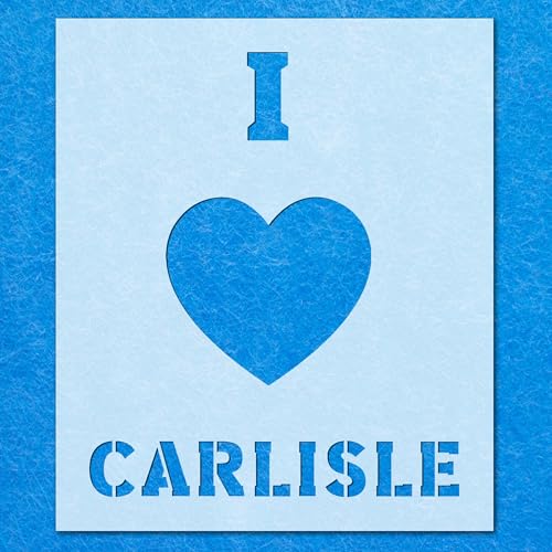 Schablone "I Love Carlisle", Mylar-Airbrush-Malerei, Wandkunst, Handwerk Schablone "I Love Carlisle", Mylar-Airbrush-Malerei, Wandkunst, Handwerk von LAZER NINJA
