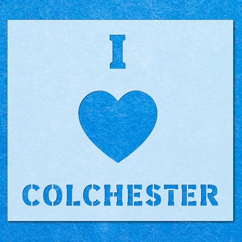 Schablone "I Love Colchester", Mylar-Airbrush-Malerei, Wandkunst, Handwerk von LAZER NINJA