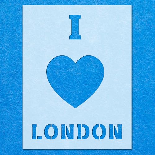 Schablone "I Love London", Mylar-Airbrush-Malerei, Wandkunst, Handwerk Schablone "I Love London", Mylar-Airbrush-Malerei, Wandkunst, Handwerk von LAZER NINJA