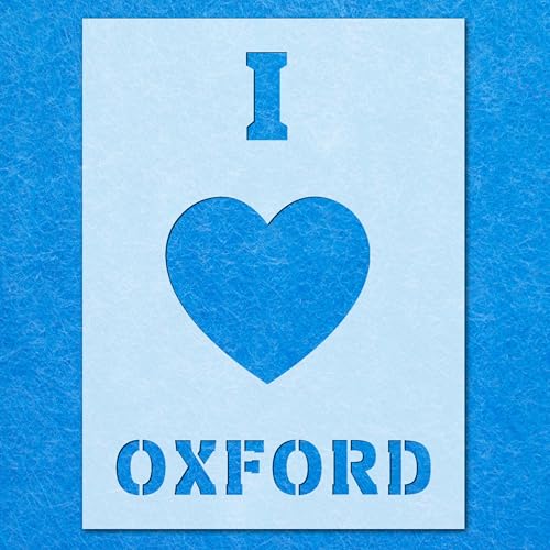 Schablone "I Love Oxford", Mylar, Airbrush, Malerei, Wandkunst, Handwerk Schablone "I Love Oxford", Mylar, Airbrush, Malerei, Wandkunst, Handwerk von LAZER NINJA