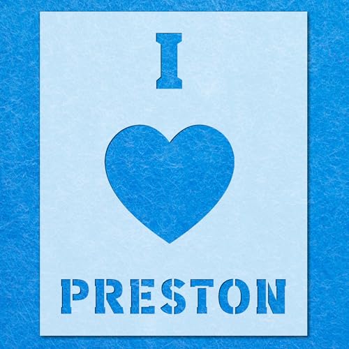 Schablone "I Love Preston", Mylar-Airbrush-Malerei, Wandkunst, Handwerk Schablone "I Love Preston", Mylar-Airbrush-Malerei, Wandkunst, Handwerk von LAZER NINJA