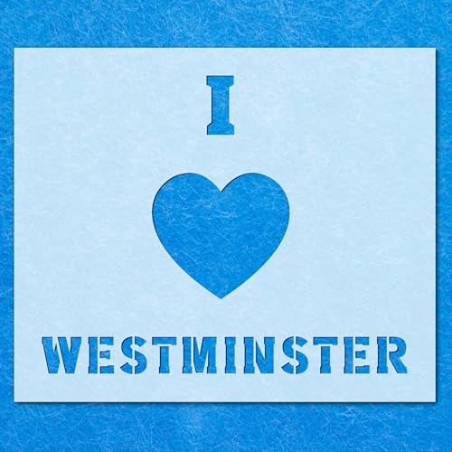Schablone "I Love Westminster", Mylar-Airbrush-Malerei, Wandkunst, Handwerk Schablone "I Love Westminster", Mylar-Airbrush-Malerei, Wandkunst, Handwerk von LAZER NINJA