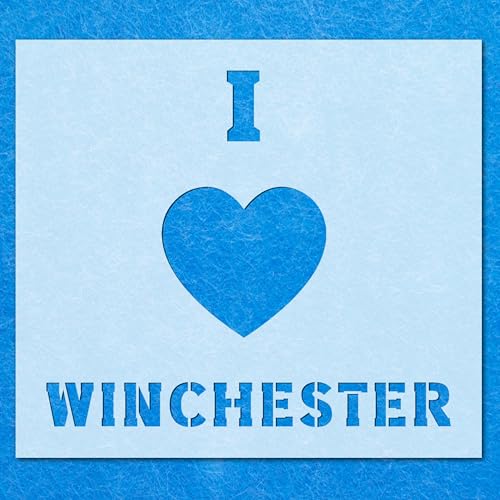 Schablone "I Love Winchester", Mylar-Airbrush-Malerei, Wandkunst, Handwerk von LAZER NINJA
