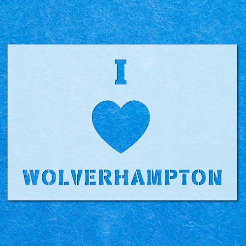 Schablone "I Love Wolverhampton", Mylar-Airbrush-Malerei, Wandkunst, Handwerk Schablone "I Love Wolverhampton", Mylar-Airbrush-Malerei, Wandkunst, Handwerk von LAZER NINJA