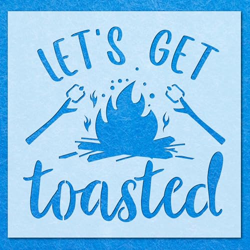 Schablone "Let's Get Toasted", Mylar, Airbrush-Malerei, Wandkunst, Handwerk von LAZER NINJA