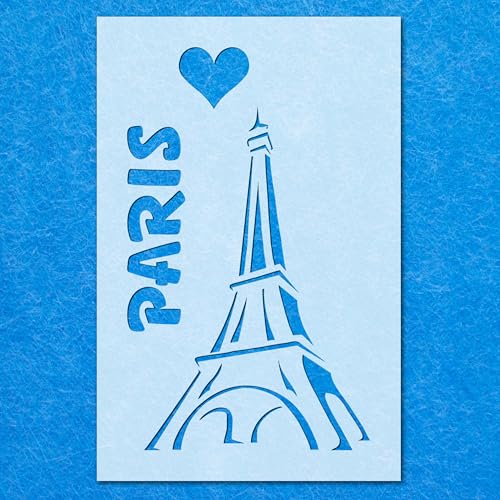 Schablone Paris Eifelturm Liebe Wahrzeichen Mylar Airbrush Malerei Wandkunst Handwerk von LAZER NINJA