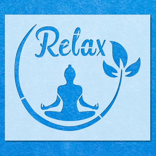 Schablone "Relax Budah", Mylar-Airbrush-Malerei, Wandkunst, Handwerk von LAZER NINJA