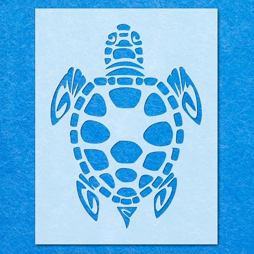 Schablone Schildkröte, Schildkröte, Mylar, Airbrush, Malerei, Wandkunst, Handwerk von LAZER NINJA