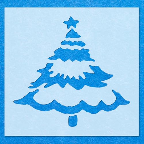 Schablone Weihnachtsbaum 02, Mylar, Airbrush, Malerei, Wandkunst, Handwerk von LAZER NINJA