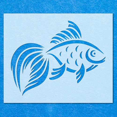 Schablone für Aquarien, Mylar, für Airbrushmalerei, Wandkunst, Goldfarben von LAZER NINJA