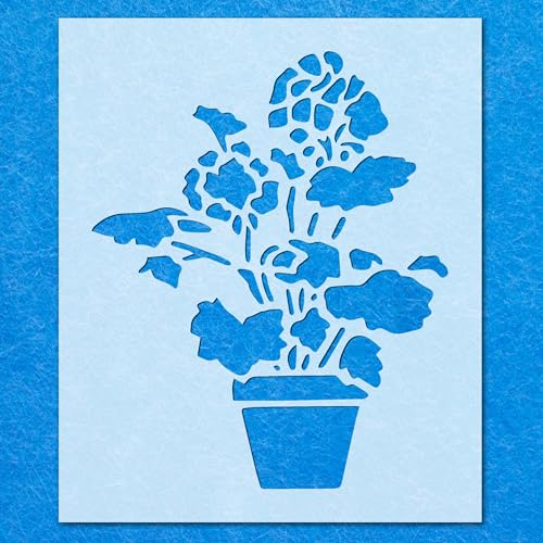 Schablone für Blumentopf, Blumen, Garten, Mylar, Airbrush, Malerei, Wandkunst, Handwerk von LAZER NINJA