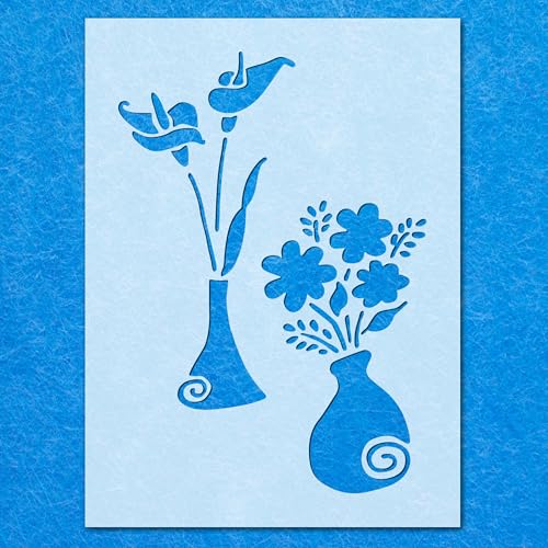 Schablone für Blumenvasen, Mylar, Airbrush, Malerei, Wandkunst von LAZER NINJA