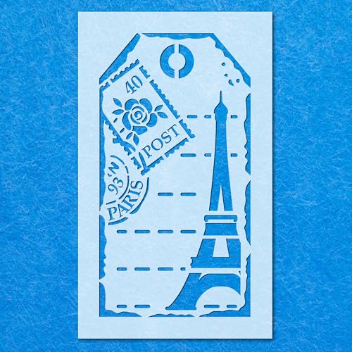 Schablone für Briefmarken: Mylar Airbrush Wandkunst Malerei Handwerk | DIY-A4-Schablone – Designgröße (257 x 137 mm) von LAZER NINJA