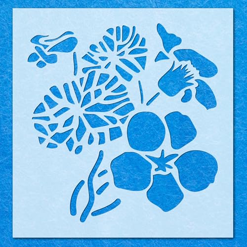 Schablone für Gartenblumen, Pflanzenstrauch, Mylar, Airbrush-Malerei, Wandkunst, Handwerk Schablone für Gartenblumen, Pflanzenstrauch, Mylar, Airbrush-Malerei, Wandkunst, Handwerk von LAZER NINJA