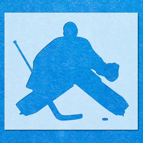 Schablone für Hockey-Torwart-Silhouette, Mylar, Airbrush-Malerei, Wandkunst, Handwerk Schablone für Hockey-Torwart-Silhouette, Mylar, Airbrush-Malerei, Wandkunst, Handwerk von LAZER NINJA