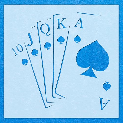 Schablone für Pokerkarten, Mylar, Airbrush, Malerei, Wandkunst von LAZER NINJA