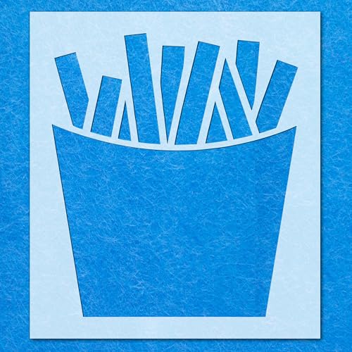 Schablone für Pommes Frites, Mylar, Airbrush, Malerei, Wandkunst, Handwerk Schablone für Pommes Frites, Mylar, Airbrush, Malerei, Wandkunst, Handwerk von LAZER NINJA