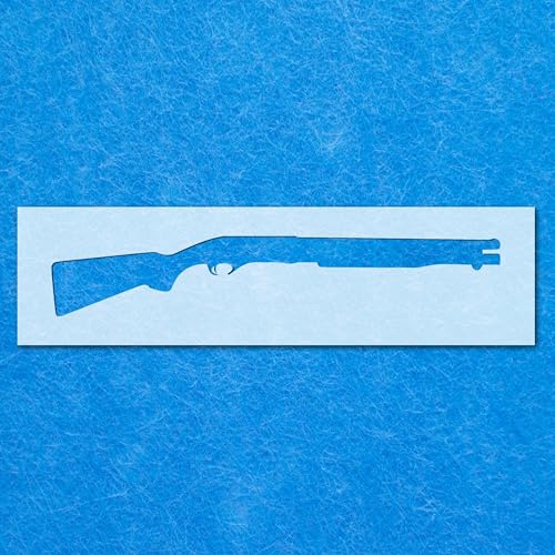 Schablone für Schrotflinte, Waffe, Mylar, Airbrush, Wandkunst, Malerei, Basteln, DIY-A1-Schablone, Designgröße (140 mm, 780 mm) von LAZER NINJA
