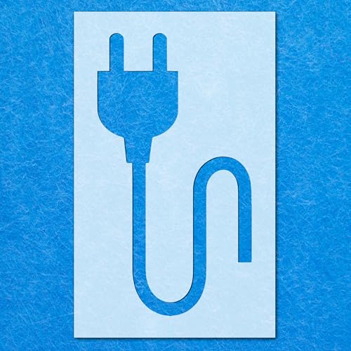 Schablone für elektrische Stecker, Mylar-Airbrush-Malerei, Wandkunst Schablone für elektrische Stecker, Mylar-Airbrush-Malerei, Wandkunst von LAZER NINJA