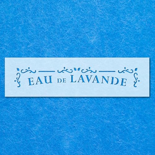 Schablone im französischen Vintage-Stil, Shabby-Chic-Stil, Eau de Lavande Schild, Mylar, Airbrush, Malerei, Wandkunst, Handwerk Schablone im französischen Vintage-Stil, Shabby-Chic-Stil, Eau de Lavande Schild, Mylar, Airbrush, Malerei, Wandkunst, Handwerk von LAZER NINJA