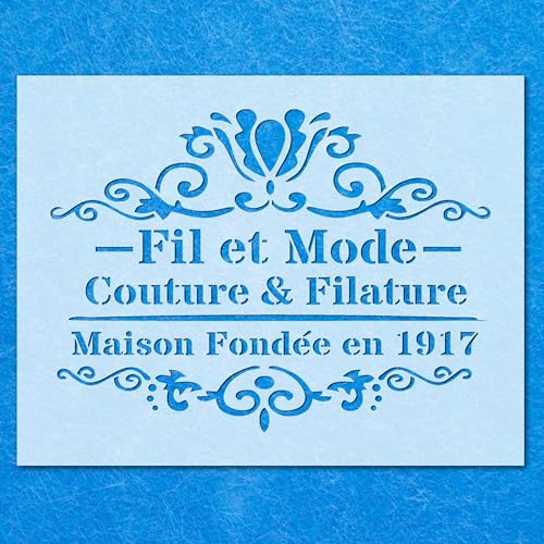 Schablone im französischen Vintage-Stil, Shabby-Chic-Stil, Mylar, Airbrush-Malerei, Wandkunst, Handwerk Schablone im französischen Vintage-Stil, Shabby-Chic-Stil, Mylar, Airbrush-Malerei, Wandkunst, Handwerk von LAZER NINJA