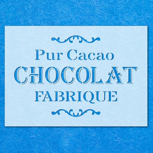 Schablone im französischen Vintage-Stil, Shabby-Chic-Stil, Pur, Kakao, Schokolade, Farbrique, Mylar, Airbrush, Malerei, Wandkunst, Handwerk Schablone im französischen Vintage-Stil, Shabby-Chic-Stil, Pur, Kakao, Schokolade, Farbrique, Mylar, Airbrush, Malerei, Wandkunst, Handwerk von LAZER NINJA