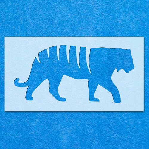 Schablone in Tigerform: Mylar-Airbrush-Wandkunst, Malerei, Basteln, 2–190 Mikron, DIY-A1-Schablone, Designgröße (375 mm, 780 mm) von LAZER NINJA