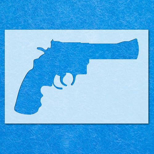 Schablone in Waffenform: Mylar-Airbrush-Wandkunst, Malerei, Basteln, DIY-A4-Schablone, Designgröße (160 mm, 255 mm) von LAZER NINJA