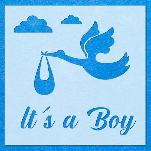 Schablone mit Aufschrift "It's a Boy Baby", Mylar-Airbrush-Malerei, Wandkunst, Handwerk von LAZER NINJA