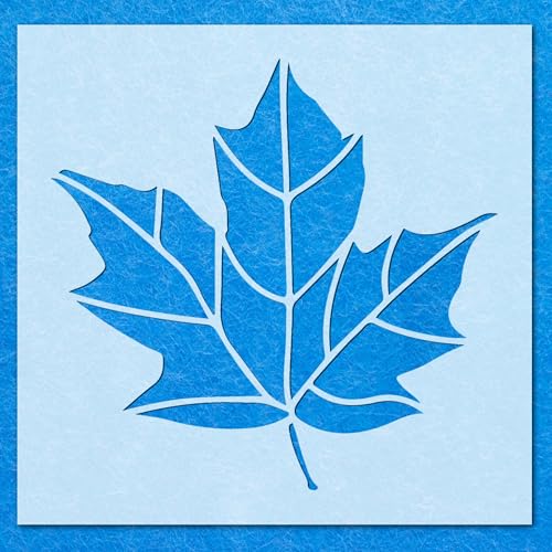 Schablone mit Blättern, Blättern, Herbstblättern, Mylar, Airbrush, Wandkunst, Malerei, Handwerk, 1-A2, Schablone – Designgröße (380 mm, 395 mm) von LAZER NINJA