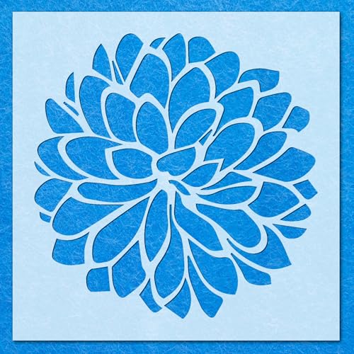 Schablone mit Damast-Muster, Shabby-Chic: Mylar-Airbrush-Wandkunst, Malerei, Handwerk, 18-A5-Schablone, Designgröße (110 mm, 110 mm) von LAZER NINJA