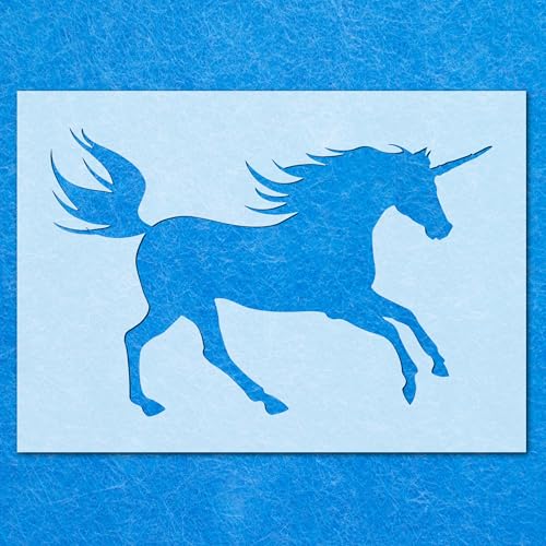 Schablone mit Einhorn-Silhouette 01, Mylar, Airbrush-Malerei, Wandkunst, Handwerk Schablone mit Einhorn-Silhouette 01, Mylar, Airbrush-Malerei, Wandkunst, Handwerk von LAZER NINJA