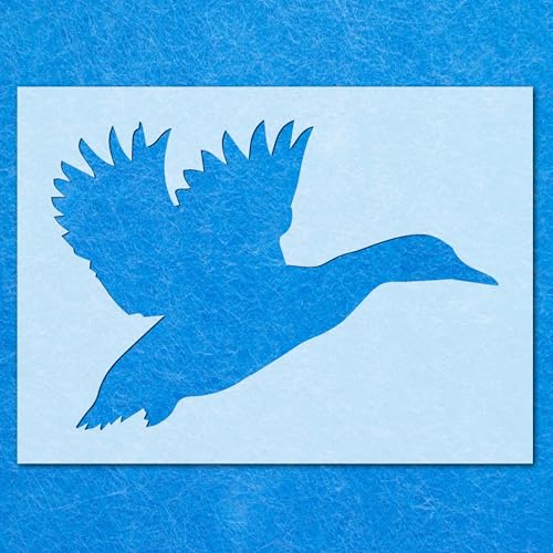 Schablone mit Entenvogel: Mylar-Airbrush-Wandkunst, Malerei, Basteln, DIY-A5-Schablone, Designgröße (110 mm, 155 mm) von LAZER NINJA