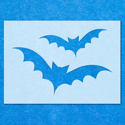 Schablone mit Fledermaus-Silhouette, 02, Mylar-Airbrush-Malerei, Wandkunst, Handwerk Schablone mit Fledermaus-Silhouette, 02, Mylar-Airbrush-Malerei, Wandkunst, Handwerk von LAZER NINJA