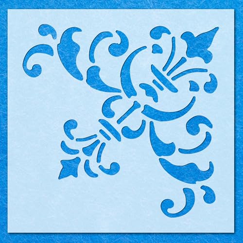 Schablone mit Fliesenmuster, Vintage-Stil, Shabby-Chic-Stil, Mylar, Airbrush, Malerei, Wandkunst, Handwerk Schablone mit Fliesenmuster, Vintage-Stil, Shabby-Chic-Stil, Mylar, Airbrush, Malerei, Wandkunst, Handwerk von LAZER NINJA