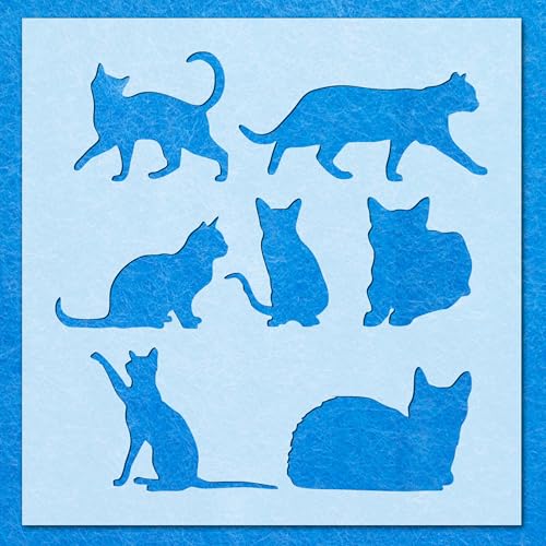 Schablone mit Haustieren, Katzen, Tier, Mylar, Airbrush, Malerei, Wandkunst, Handwerk Schablone mit Haustieren, Katzen, Tier, Mylar, Airbrush, Malerei, Wandkunst, Handwerk von LAZER NINJA
