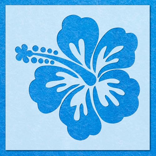 Schablone mit Hibiskusblüten, Mylar, Airbrush, Malerei, Wandkunst, Handwerk Schablone mit Hibiskusblüten, Mylar, Airbrush, Malerei, Wandkunst, Handwerk von LAZER NINJA