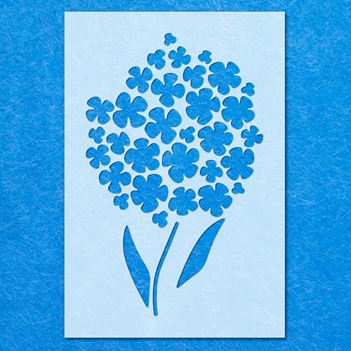 Schablone mit Kugelblumen, Mylar, Airbrush, Malerei, Wandkunst von LAZER NINJA