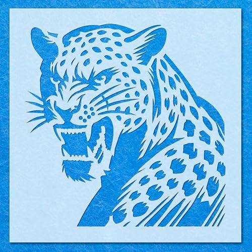 Schablone mit Leoparden-Wildtier-Safari, Mylar, Airbrush-Malerei, Wandkunst, Handwerk Schablone mit Leoparden-Wildtier-Safari, Mylar, Airbrush-Malerei, Wandkunst, Handwerk von LAZER NINJA