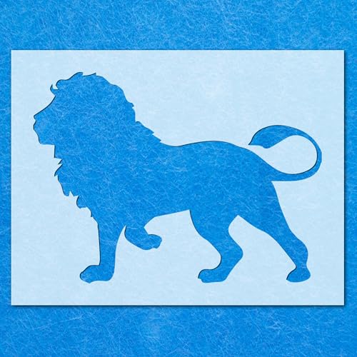 Schablone mit Löwe, Wildkatze, Brüllen, Mylar, Airbrush, Wandkunst, Malerei, Basteln, DIY-A3-Schablone, Designgröße (255 mm, 350 mm) von LAZER NINJA