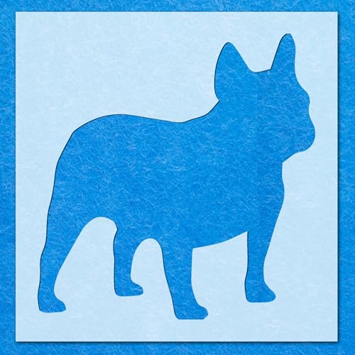 Schablone mit Mops-Motiv, Mylar-Airbrush-Wandkunst, Malerei, Basteln, DIY-A4-Schablone, Designgröße (175 mm, 170 mm) von LAZER NINJA