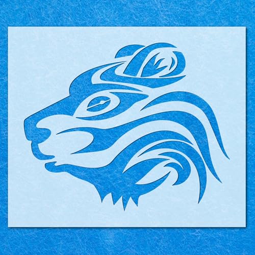 Schablone mit Tribal-Bär: Mylar-Airbrush-Wandkunst, Malerei, Basteln, 1–190 Mikron, DIY-A2-Schablone, Designgröße (380 mm, 465 mm) von LAZER NINJA