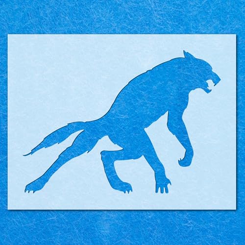Schablone mit Werwolf-Silhouette, Mylar, Airbrush, Malerei, Wandkunst, Handwerk Schablone mit Werwolf-Silhouette, Mylar, Airbrush, Malerei, Wandkunst, Handwerk von LAZER NINJA