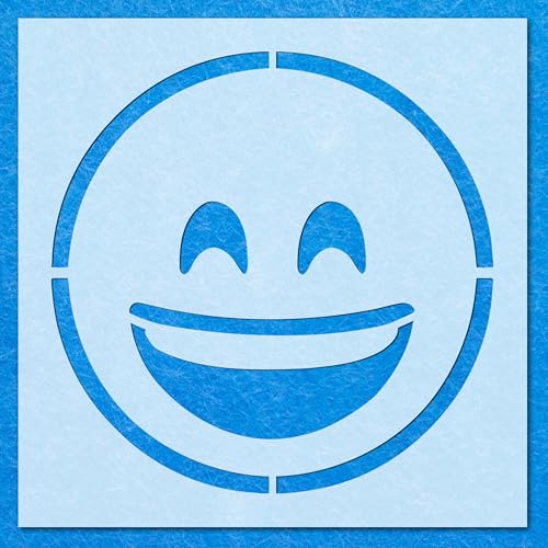 Schablone mit lächelnden Augen, Motiv: Emoji, Mylar, Airbrush, Malerei, Wandkunst, Handwerk Schablone mit lächelnden Augen, Motiv: Emoji, Mylar, Airbrush, Malerei, Wandkunst, Handwerk von LAZER NINJA