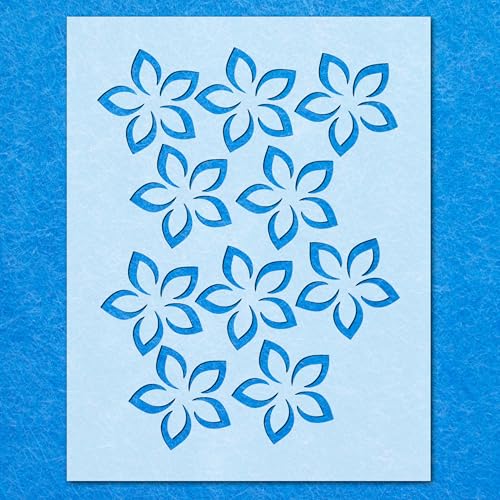 Schablone mit mehreren Blumen: Mylar-Airbrush-Wandkunst, Malerei, Basteln, 190 Mikron, A5-Schablone, Designgröße (144 x 108 mm) von LAZER NINJA