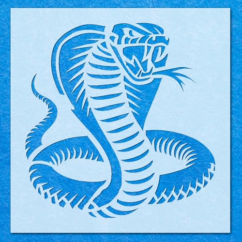 Schablonen "Angry Cobra Snake Reptilien", Mylar, Airbrush-Malerei, Wandkunst, Handwerk von LAZER NINJA