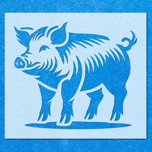 Schablonen mit Schweinefarm-Tieren, Mylar-Airbrush-Malerei, Wandkunst, Basteln, 2 Stück von LAZER NINJA
